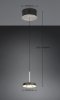 Lampa wisząca LED okrągła designerska nowoczesna ściemnialna GUANO 334410107 Trio